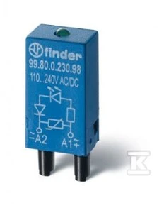 Finder EMC LED Žalias+WARYSTOR 6-24VAC/DC