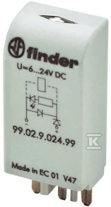 Finder MODUŁ EMC LED Žalias+WAR 6-24VAC/DC