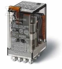 „Finder“ miniatiūrinė relė, 4P, 7A, 24 V AC, bandymo mygtuko aktyvavimo indikatorius (55.34.8.024.0040)