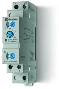 Finder Laiko siųstuvas 2Z 6A 12-240V AC / DC 250V viena funkcija SD trikampis 80.82.0.240,0000 - 80.82.040,0000