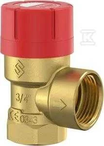 Flamco FLAMCO Sikkerhedsventil 3/4" 2,5 bar med muffe. tåler medier med op til 50% glykol.