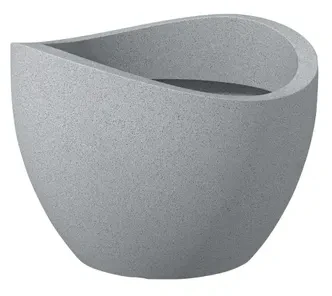 Lumarko Scheurich Wave Globe 250 lauko sodinamoji gėlė vazone, stovima, plastikinė, pilka