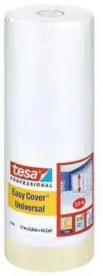 Tesa Folia Apsauginė plėvelė nuo purslų su „malar.easycover“ universalia juosta 17 m: 2600 mm