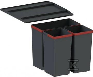 Šiukšliadėžė FRANKE, Easy Sort, 45, 1x14,5L+2x7,5L