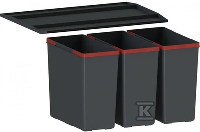 Šiukšliadėžė FRANKE, Easy Sort, 60-3, 3x14,5l