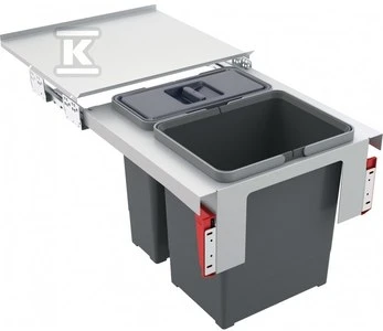 Šiukšliadėžė FRANKE, Rūšiuotojas Garbo, 45-2, 18l.+12l.