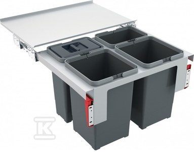 Šiukšliadėžė FRANKE, Sorter Garbo, 60-4, 2x12l.+2X8l.