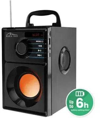 Nešiojama kolonėlė Media-Tech BOOMBOX BT MT3145 V2.0, 15W RMS, Bluetooth, USB, MicroSD, FM Radijas, AUX, su distanciniu pultu
