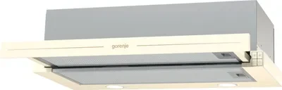 Gartraukis Gorenje | Gaubtas | BHP62CLI | Teleskopinis | C energijos vartojimo efektyvumo klasė | Plotis 60 cm | 435 m³/h | Mechaninis valdymas | LED | Dramblio kaulas