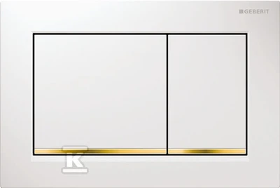 Geberit Geberit Duofix nuleidimo plokštė Geberit Omega30 pavara, priekinė / viršutinė, balta-auksinė-balta - 115.080.KK.1