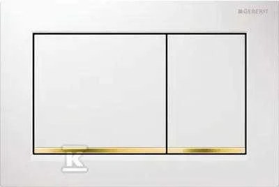 Geberit Geberit Duofix nuleidimo plokštė Geberit Omega30 pavara, priekinė / viršutinė, balta-auksinė-balta - 115.080.KK.1