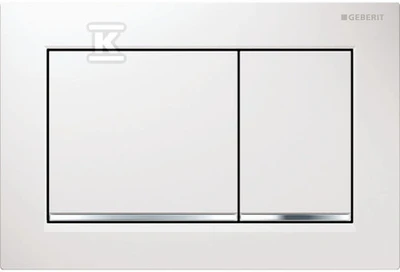 Geberit taustiņš Omega30, 212x142 mm, balts/hroms/