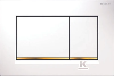 Geberit taustiņš Sigma30, 246x164 mm, balts/zelts/balts