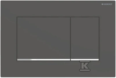 Geberit Sigma30 nuleidimo plokštelė dvigubo nuleidimo sistemai, matinė juoda/chromuota 115.883.14.1