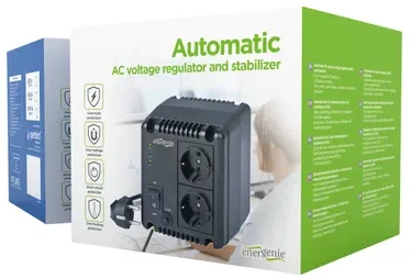 GEMBIRD EG-AVR-1001 Energenie Automatinis kintamosios srovės įtampos reguliatorius ir stabilizatorius, LED, 230 V AC, 1000 VA