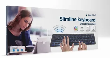 Gembird KB-BTRGB-01-DE klaviatūra Uniwersalne Bluetooth QWERTZ Niemiecki Juodas