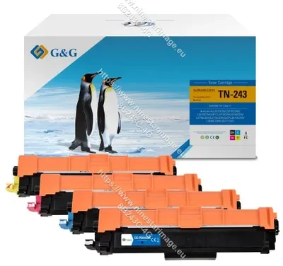 G&G 16019 tonerio kasetė 4 vnt. Zamiennik Juoda, Žydra, Purpurinė, Geltona