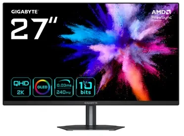 Monitorius Gigabyte | GO27Q24 | 27" | QD-OLED | QHD | 240 Hz | 0.03 ms | 2560 x 1440 | 400 cd/m²