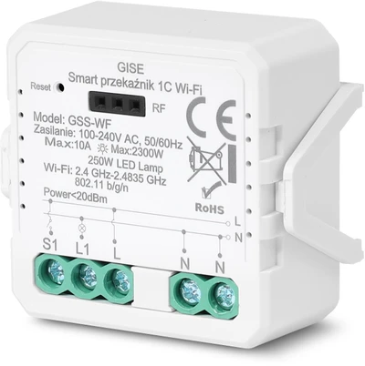 GISE išmanusis vieno WiFi relės modulis | Tuya | GSS-WF