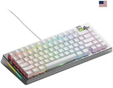 Glorious GMMK 3 Pro 75 % Custom žaidimų klaviatūra – Pre-Built, ANSI US išdėstymas, Fox Switches, sidabro spalvos