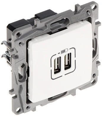 MAITINIMO LIZDAS LE-764594 Niloe 2 PORTAI USB 2.4A/5V LEGRAND