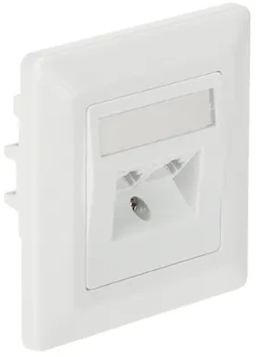 Solarix lizdas 2 x CAT5e UTP RJ45 įleidžiamas baltas SX9-2-5E-UTP-WH