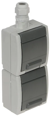 LIZDAS MONTUOJAMAS ANT PAVIRŠIAUS DVIGUBAS AQUANT-G2/V2/EPN 230 V AC 16 A IP65 Elektro-Plast