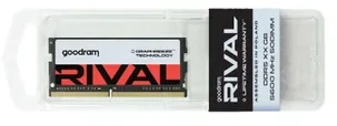 „Goodram SODIMM DDR5 16GB 5600MHz CL40 SR RIVAL“ atminties modulis, 1 x 16 GB 5600 MT/s 262 kontaktų SO-DIMM
