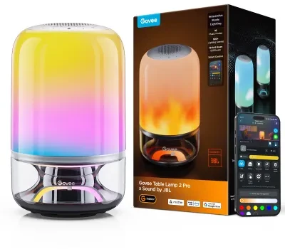 „Govee H6020“ garsiakalbių lemputė su „Pro Sound by JBL“ | RGBICWW, 600 lm, „Wi-Fi“, „Bluetooth“, 5200 mAh