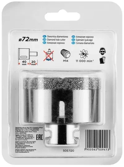 Graphite Grafitas DEIMANTINĖ SKULĖ 72 MM X M14 55H316 GRAFITAS