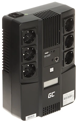 Green Cell Žalias Cell GREENCELL UPS07 UPS Žalias Cell AiO su LCD 800VA