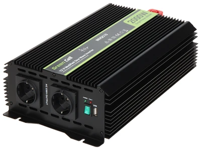 Green Cell Žalias Cell Žalias Cell PRO automobilio maitinimo inverteris 12V į 230V 2000W/4000W modifikuota sinusinė banga