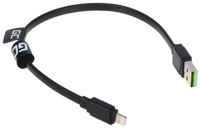Žalias Cell GREENCELL KABGC02 GCmatte Lightning Plokščias kabelis 25 cm su greitu įkrovimu Apple 2.4A