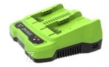 Greenworks G24X2UC4 24V+24V dviejų lizdų įkroviklis 4Ah