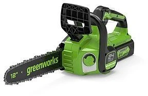 Greenworks GD24CS30K4 grandininis pjūklas 24 V su 30 cm ilgio juosta (su 4Ah akumuliatoriumi ir krovikliu)
