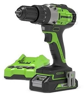 Suktuvas-gręžtuvas Greenworks GD24DD35K2; 24 V; 1x2,0 Ah akum.