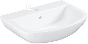 Grohe praustuvas BAU Ceramic 65cm su skyle maišytuvui, baltas