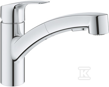 Grohe virtuves izlietnes maisītājs ar izvelkamo dušu Eurosmart, hroms