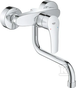 Grohe virtuves izlietnes maisītājs Eurosmart, iztece 216 mm, no sienas, hroms