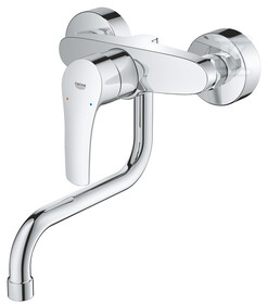 Grohe virtuves izlietnes maisītājs Eurosmart, U veida iztece, supersteel