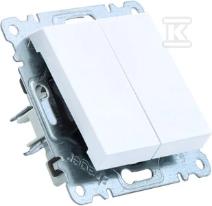 Hager LUMINA 2 dvigubas laiptų jungiklis baltas - WL0050