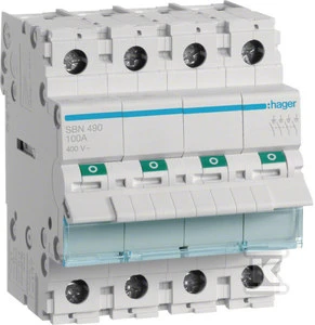 Hager ATJUNGIMO MODELIS 4P 100A 400VAC