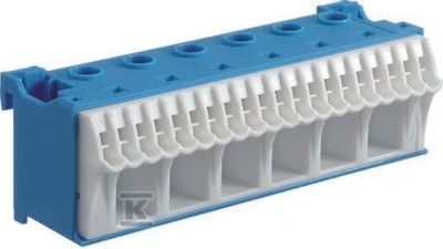 Hager Self- sugavimo blokas 63A QC mėlyna 26 jungtys 33 x 105 x 34mm (KN26N)