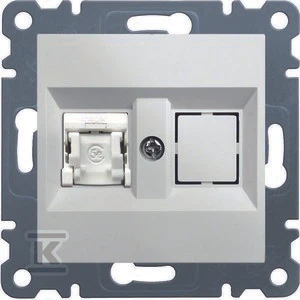 Hager Kompiuterio lizdas LUMINA2 vienvietis RJ45 kat.5e UTP baltas - WL2110