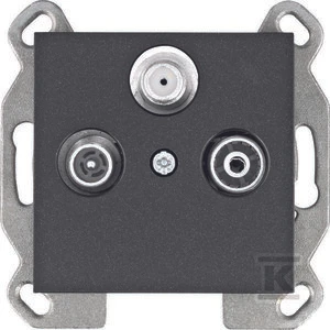 Hager Lumina Final RTV-SAT lizdas juodas WL3113