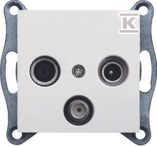 Hager GN.RTV-SAT STAND.Baltas LUMINA