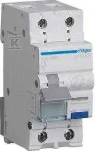 Automatinis jungiklis su srovės nuotėkio rele HAGER, 2P C16A, AC-tipas, 30mA