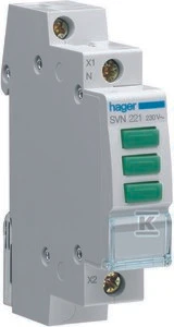 Hager Modulinė lempa 3 fazių žalia 230–400 V kintamoji srovė (SVN221)