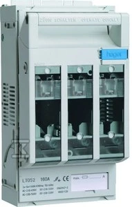 Hager LT ROZ.BEZ.NH00 3P 160A 690VAC PŁYTA/SZ