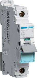 Hager MCB WYŁ.NAD.ICN=10000A/ICU=15KA 1P C 10